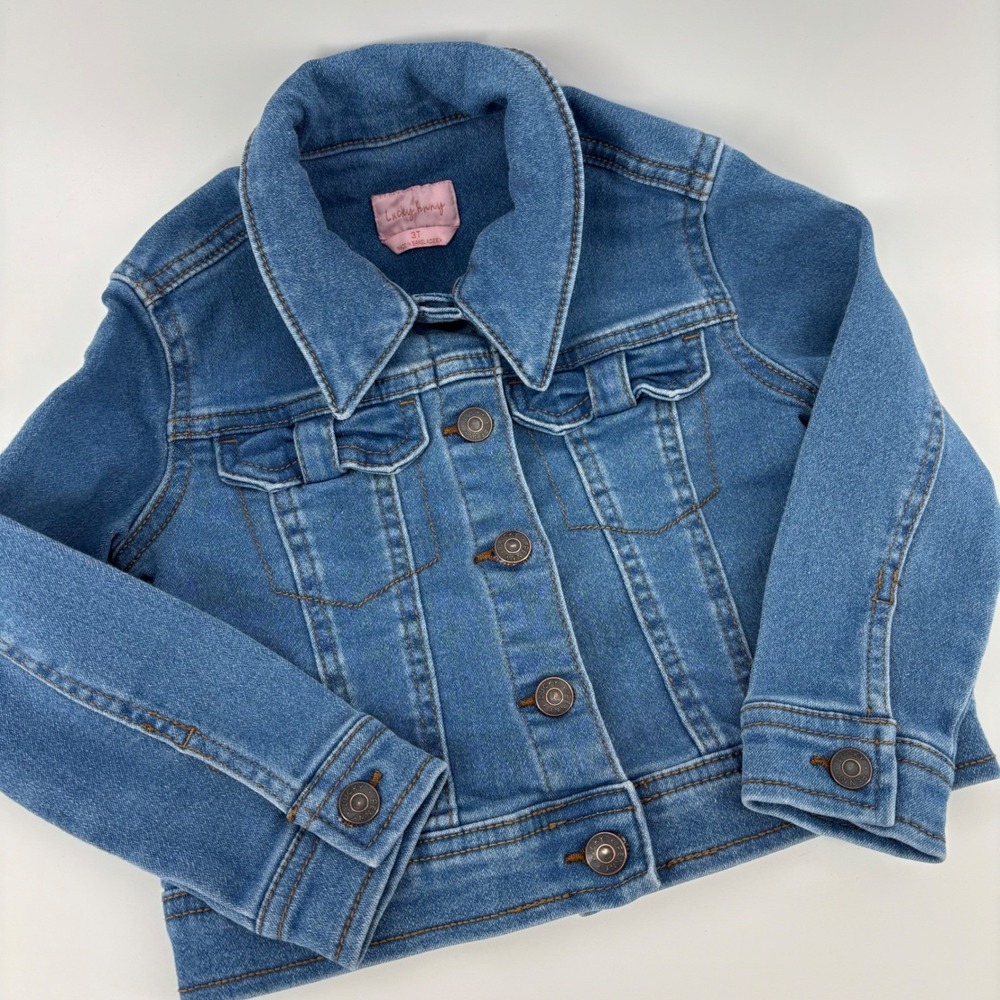 Lucky Penny Denim Jacket‎ Kids 3T Blue Excellent Stretch Medium Wash Western